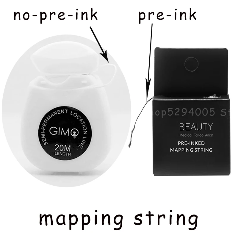 Pre Ink bow Mapping Thread no pre-ink для микроблейдинга бровей 10m Ultra-ThinMess-Free Thread Spot-on Card для перманентного макияжа