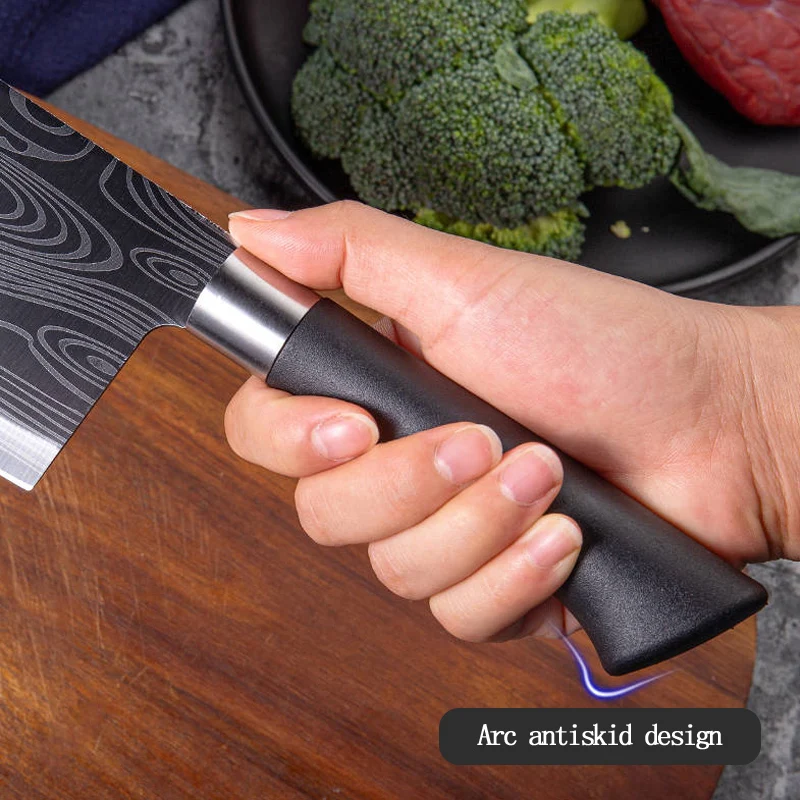 ZASSHU high quality 8 inches in utility knife laser Damascus steel kitchen knives sharp knife knife gift