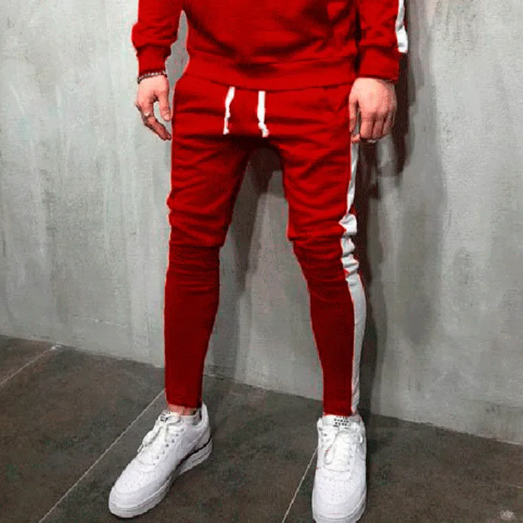 

Men's Sport Casual Pants with Lacing Feet Haren Pants Cotton Polyester Blend Fashionable European Style Multi-color Size M-3x