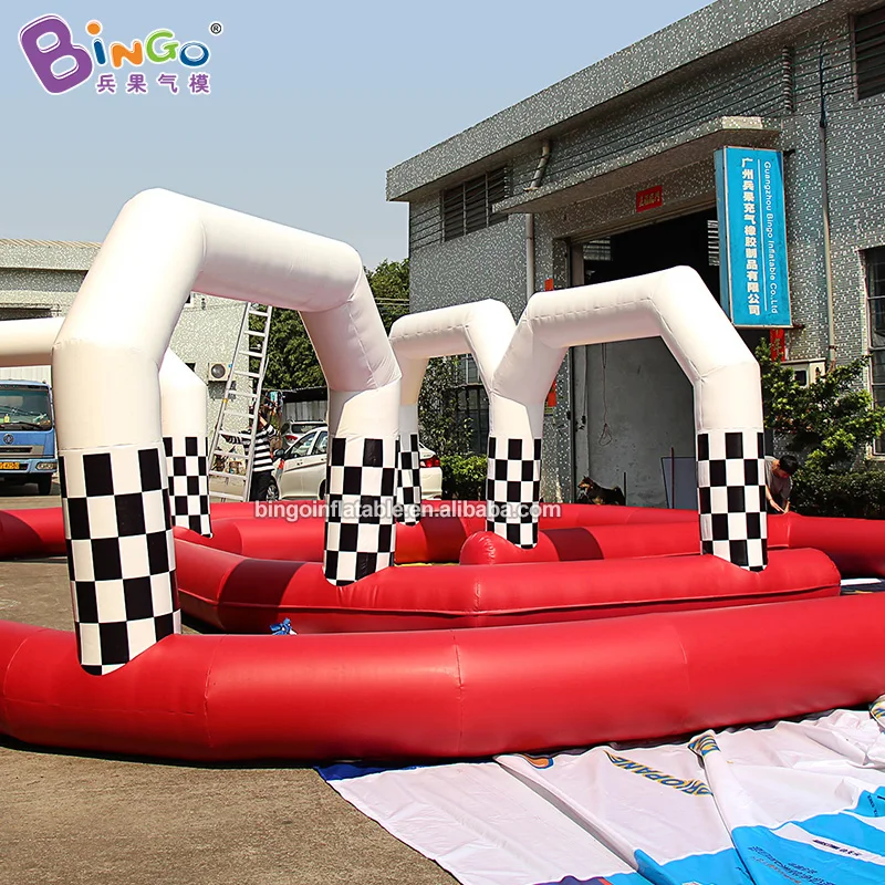 ПВХ брезент 11x9 м надувная гоночная дорожка/надувная беговая дорожка на заказ для игр на открытом воздухе