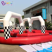 ПВХ брезент 11x9 м надувная гоночная дорожка/надувная беговая дорожка на заказ для игр на открытом воздухе