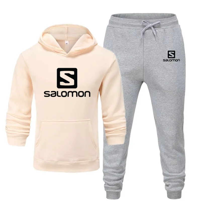 MensSportswear Hoodies Sweatpants Jogging Suit Sportswear White Printing Comfortable Sportswear Fashion Large Size Clothes