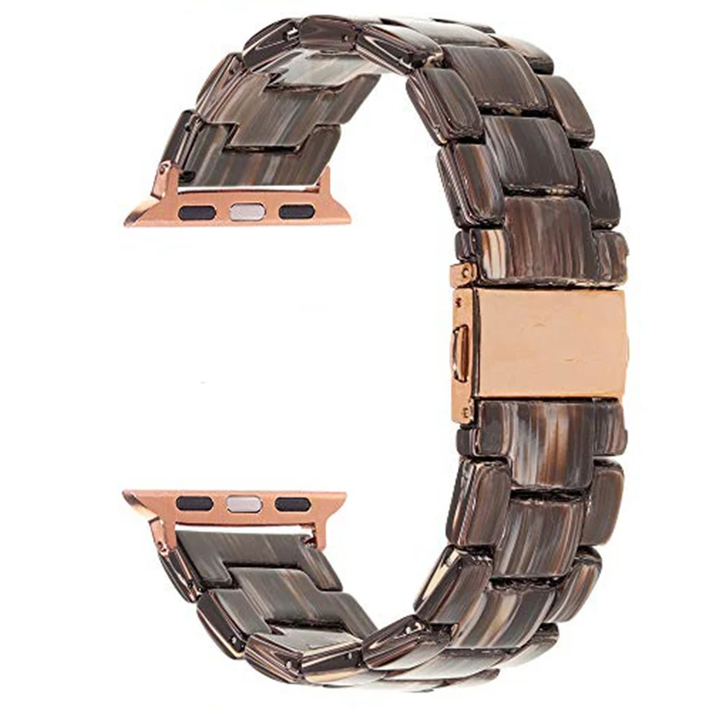 Смола Watcband ремешок для наручных часов Apple Watch 4/5 браслет для наручных часов iwatch, ремешок 44/40/38/42 мм, версия 5 4 3 2 1 Керамика часы ремень аксессуарами