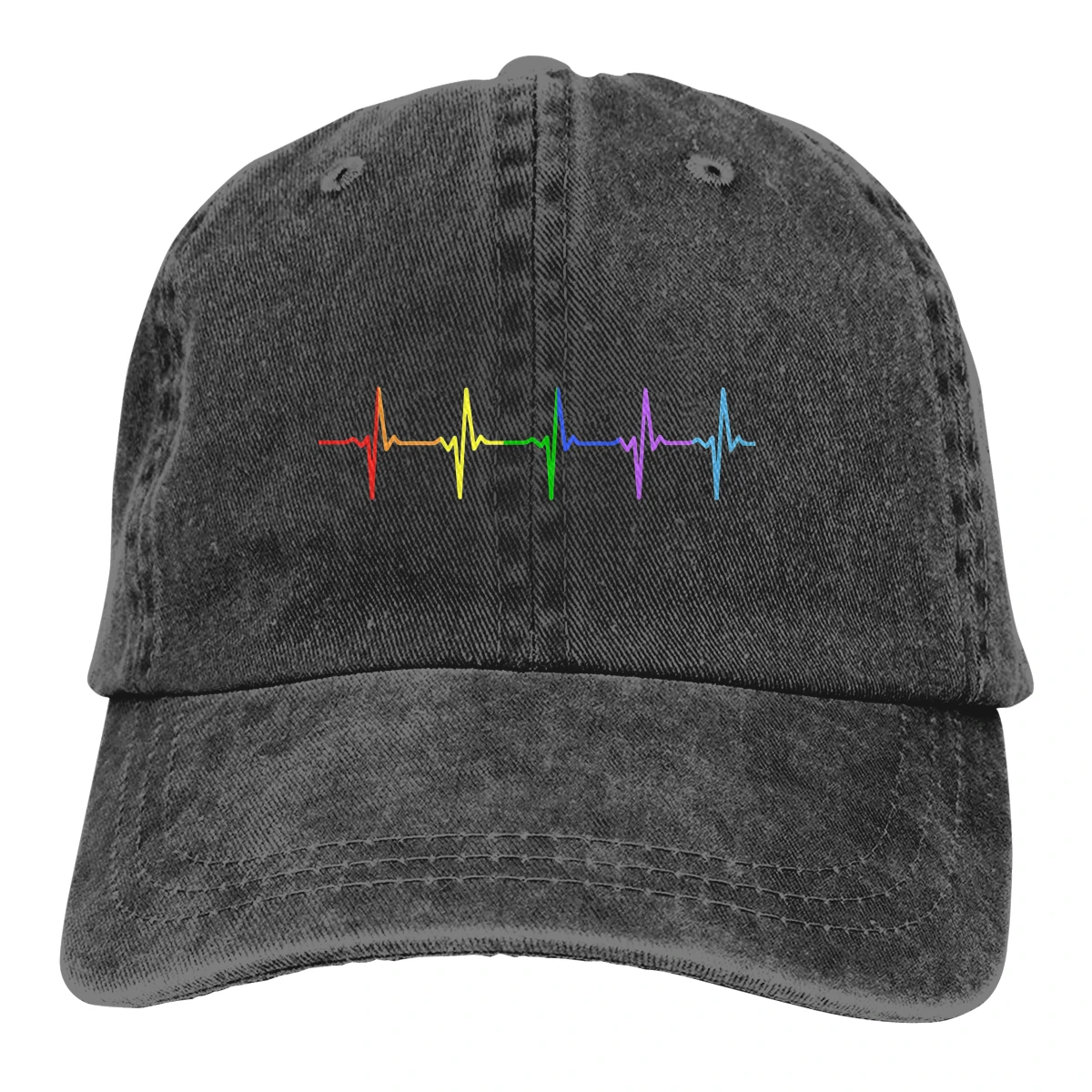 

Бейсболка Rainbow Pulse Hearbeat, Кепка с козырьком, Спортивная Кепка унисекс, уличная Кепка ЛГБТ