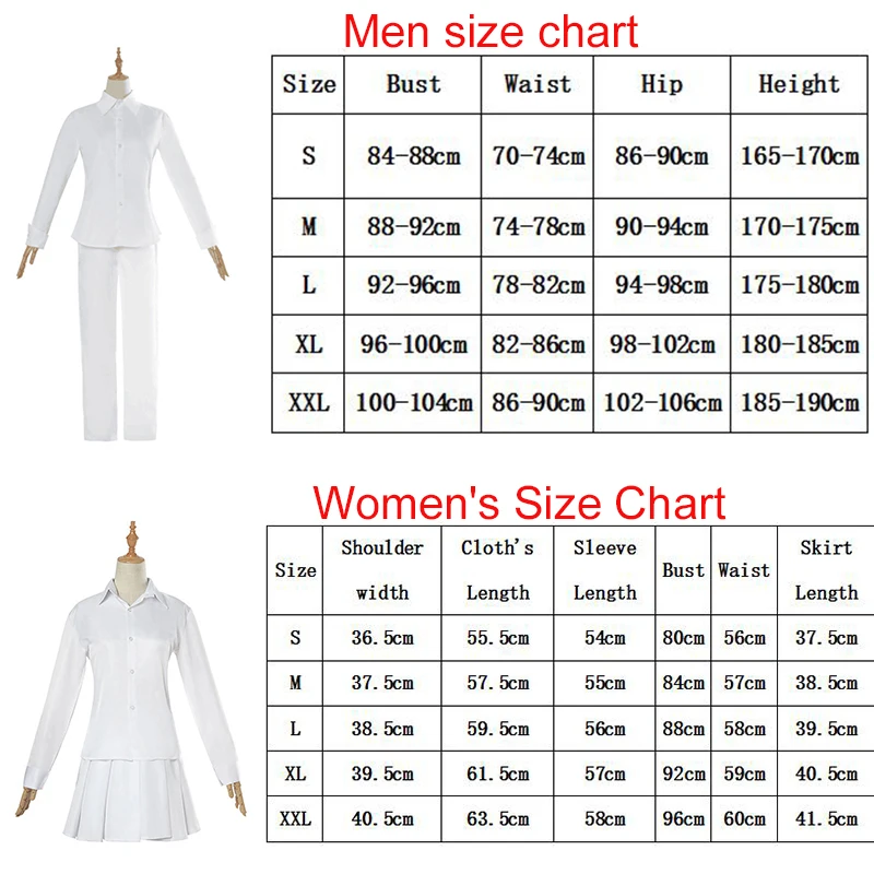 Cosplay&ware The Promised Neverland Cosplay Costume Emma Norman Ray Adult White Student Uniform Shirt Skirt Anime Wig Tattoo Stickers -Zentai shop online H899372b0ec10427694c6d0930aa82f35G.jpg