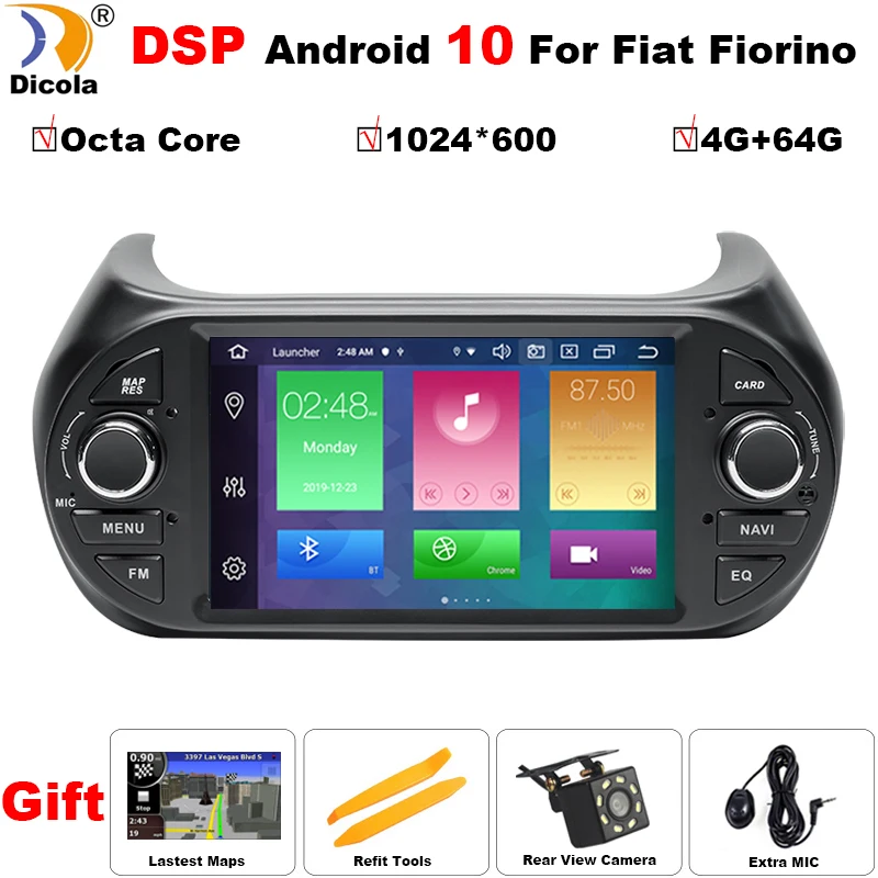 DSP Android 10 Car dvd Stereo Radio GPS Navigation For Fiat Fiorino Qubo Citroen Nemo Peugeot Bipper 2008-2017 Auto Multimedia DSP Android 10 Car dvd Stereo Radio GPS Navigation For Fiat Fiorino Qubo Citroen Nemo Peugeot Bipper 2008-2017 Auto Multimedia