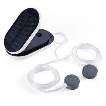 

Solar Power Oxygen Pump Fish Aquarium Oxygen Pond Aerator Air Pump Fishing Aerator with Aquarium Oxygen Pipe Air Bubble Stone