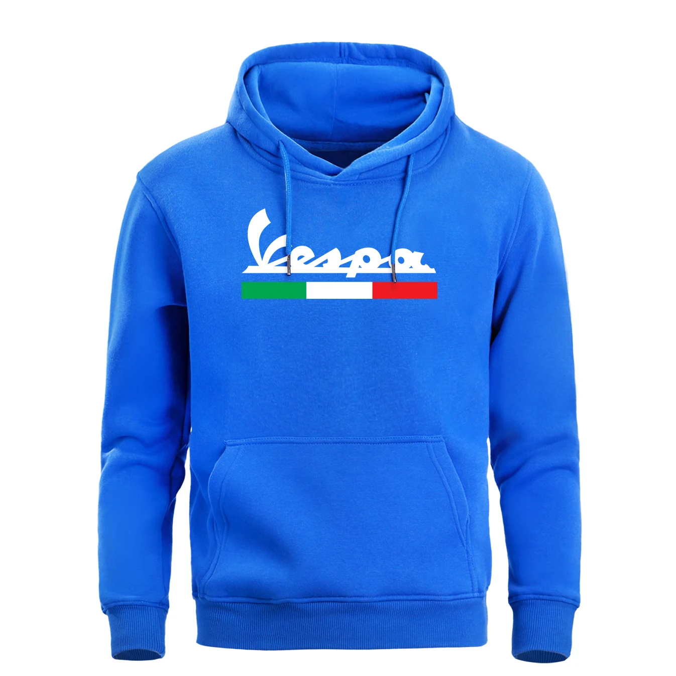 Blue Мотоцикл Vespa толстовки мужские хип хоп панк стиль Флисовая Толстовка весна осень с капюшоном Повседневная Спортивная одежда для мужчин - Цвет: Blue