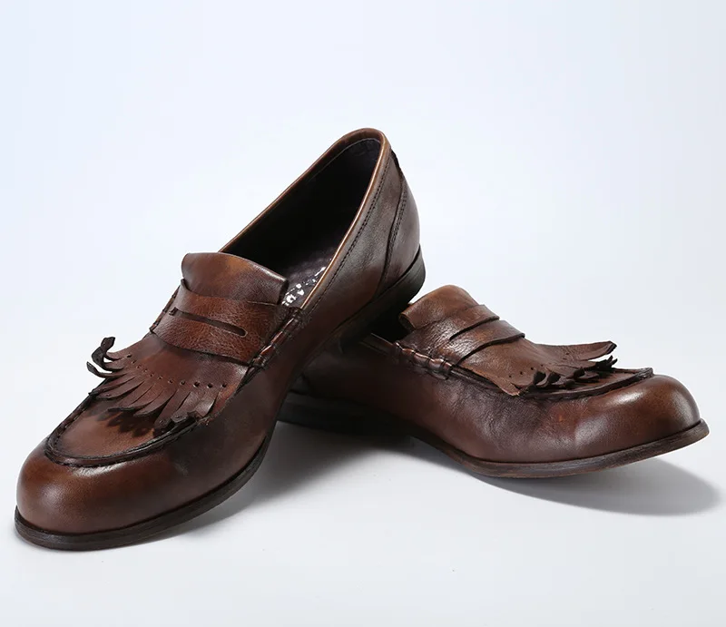 

Luxury Men Genuine Leather Dress Shoes High Quality Italian Design Hand-made Work Shoe Wedding Shoes Male