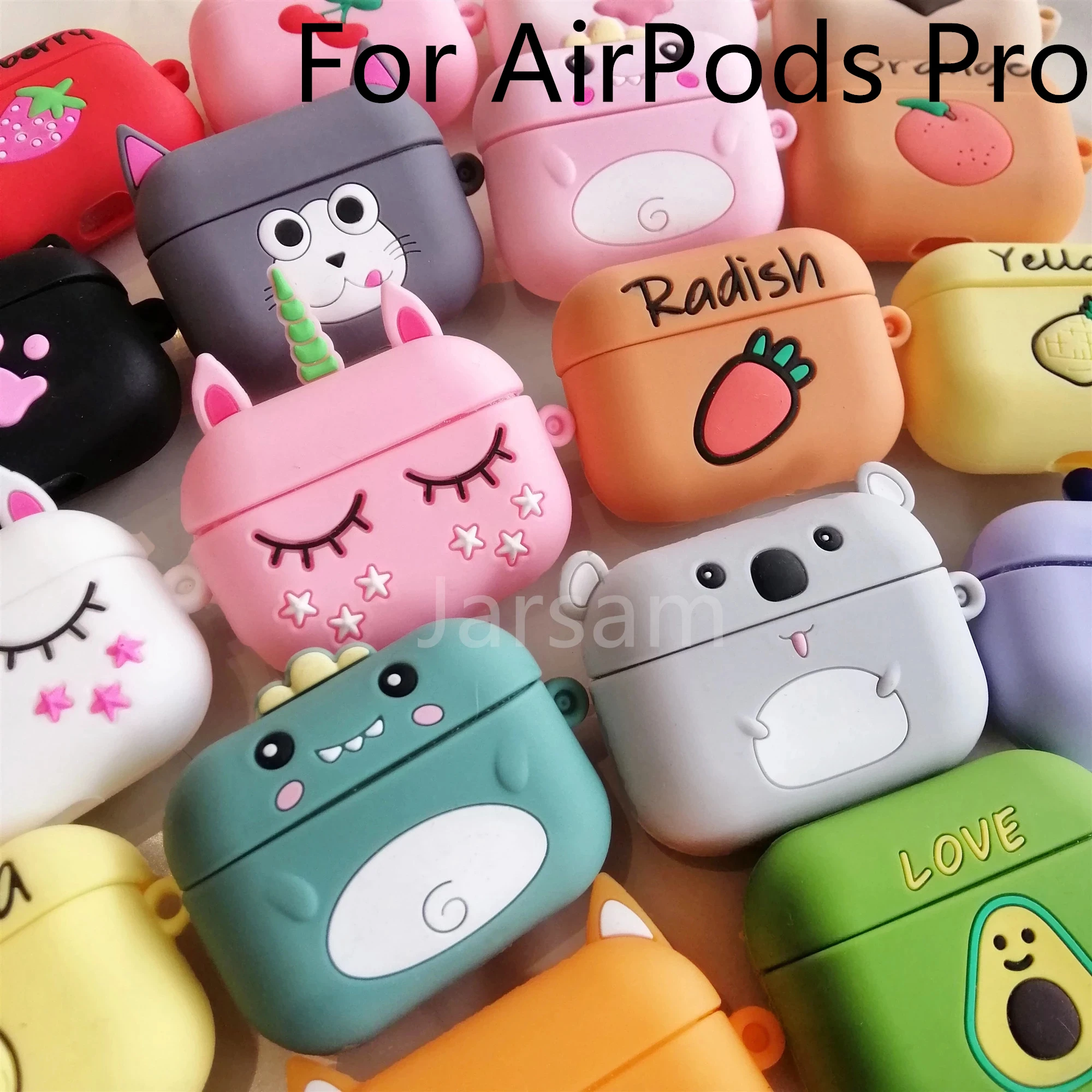 cute For airpods pro case Silicone Wireless Headphone Case Earphone For Airpods pro Case Cover accessories Protective