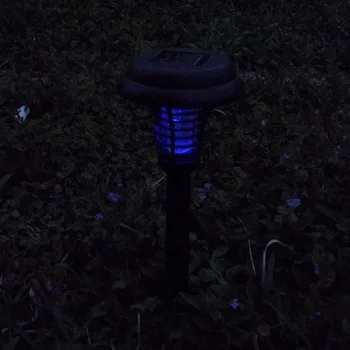 

Solar Powered LED Light Mosquito Pest Bug Zapper Insect Lamp Garden 6PCS Automatic white and blue mosquito killer lamp 2PC