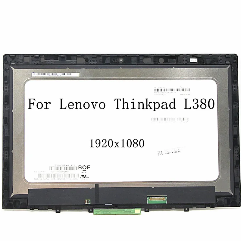 

13.3" For Lenovo Thinkpad L380 L390 Yoga 20M7 LCD touch screen FHD 1920*1080 30pins display Digitizer panel Assembly with Bezel