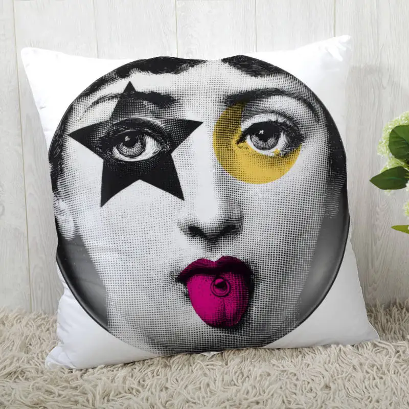 Наволочки на заказ итальянские-Fornasetti-серия Art Woman Face квадратная Наволочка на молнии наволочка 40*40 см, 45*45 см(одна сторона - Цвет: 10