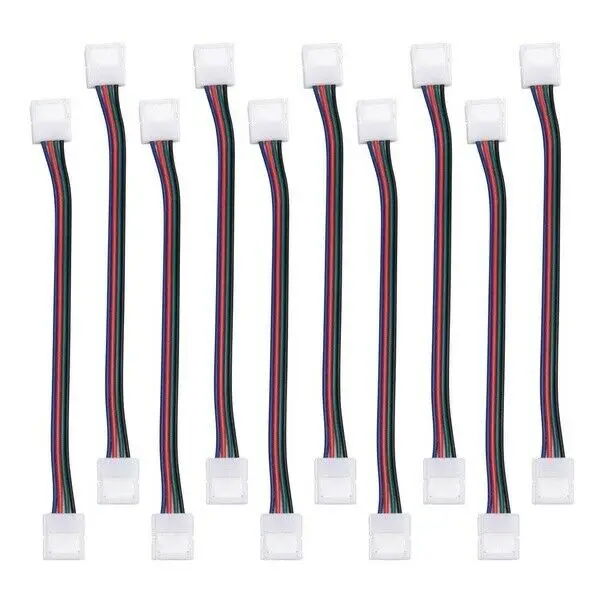 RGB 3528 5050 4Pin светодиодный светильник комплект лент-коннекторов PCB ленточный кабель PCB зажим-адаптер, предоставляет Большинство деталей для DIY - Цвет: 5050 10mm 14pcs