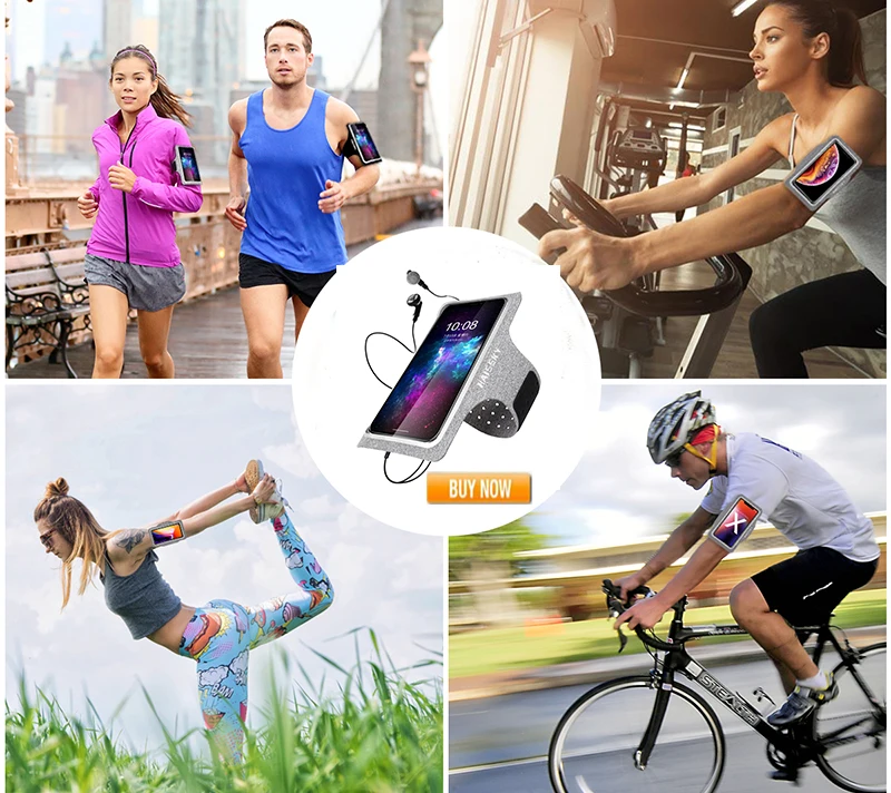 HAISSKY Sport Running Armband Case For iPhone XS Max XR X 6 6s 7 8 Plus Belt On Hand Arm Band For Samsung S10 Plus Xiaomi Huawei