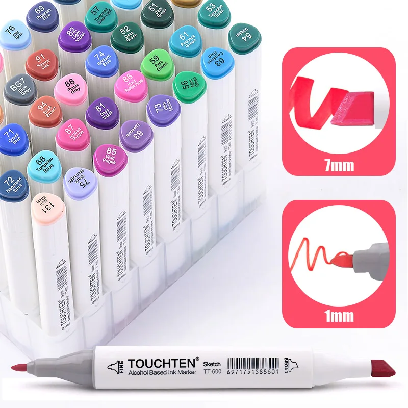 168 Colors Pen Marker Set Dual Head Sketch Markers - 30/40/60/80/168 Color  Art - Aliexpress