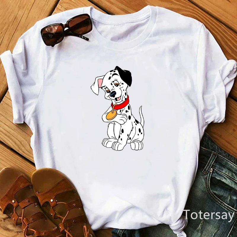 Women T Shirts Cruella De Vil Dogs Graphic T-shirt Female Clothes  Funny Cartoon T shirt Summer Tops Casual Oversized