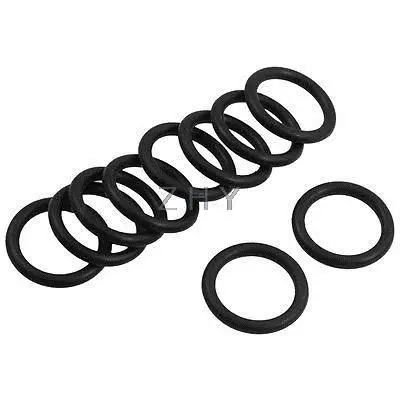 

10 Pcs 18mm x 2.4mm Rubber Sealing Washers Oil Filter O Rings Black