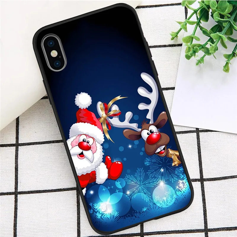 H1429 Рождество для iPhone X XR XS Max 5 5S SE 6 6S 7 8 Plus Oneplus 5T Pro 6T чехол для телефона Coque Etui funda мультяшный милый силиконовый - Цвет: H1429