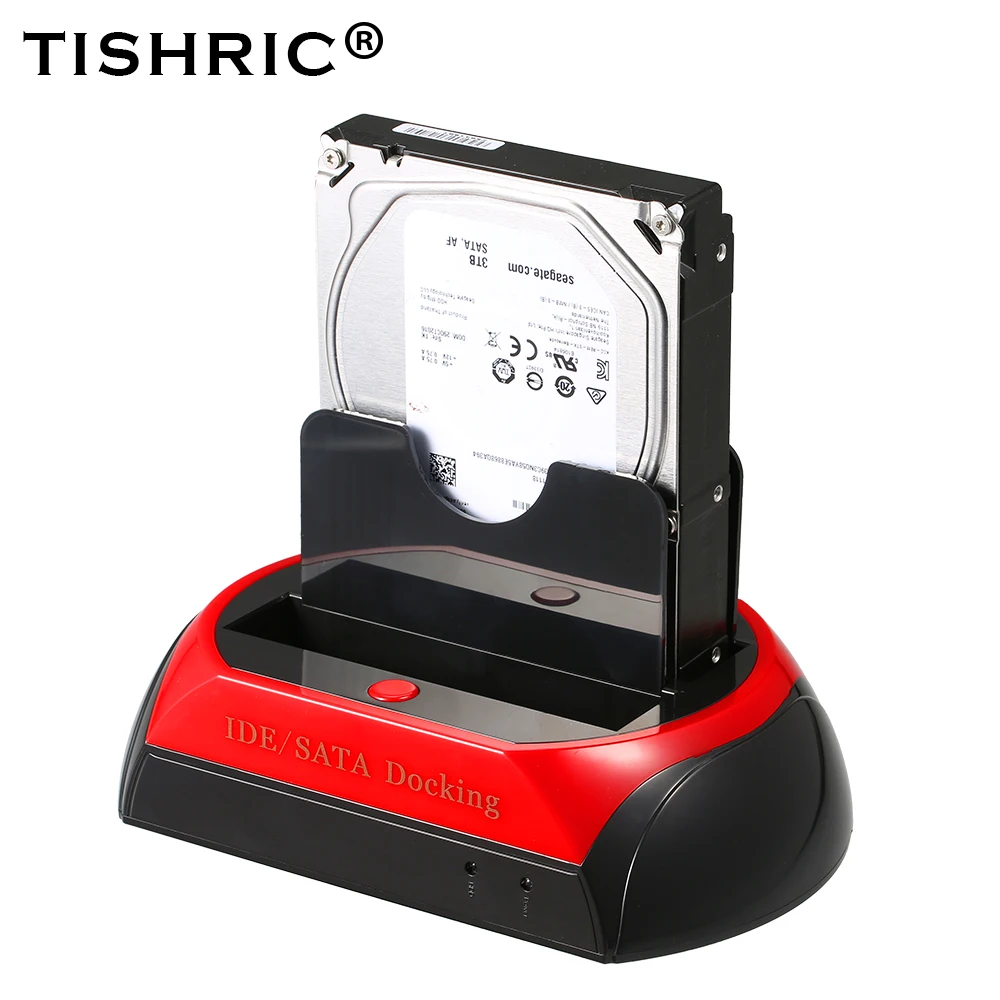 TISHRIC ALL in One HDD Docking/Dock Station HD Dual SATA IDE to Usb 2.0 2.5 3.5 External Hard Drive Reader Housing Case HD BOX