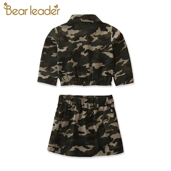 

Bear Leader 2020 New Autumn 2-6 Years Fashion Girls Clothing Sets Camouflage Long Sleeve Coat and Skirts Outfits 2Pcs Clothes