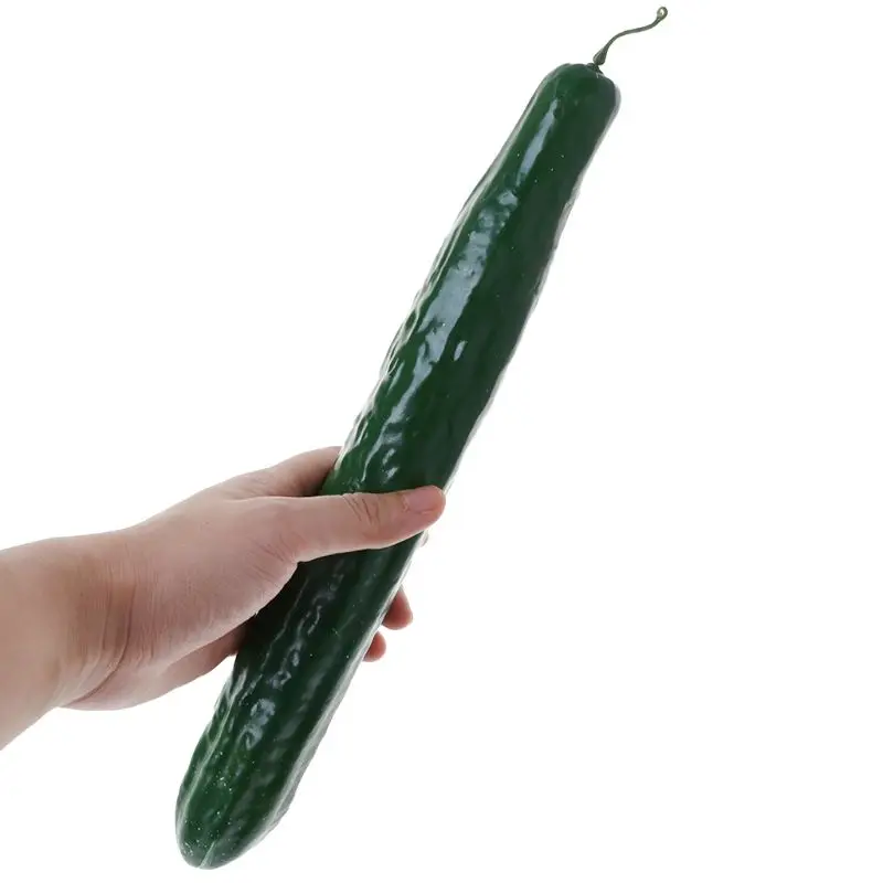 Lifelike Artificial Cucumber Simulation Fake Vegetable Photo Props Home Kitchen Decoration Kids Teaching Toy 634E