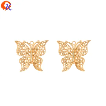 

Cordial Design 30Pcs 17*19MM Jewelry Accessories/Hand Made/Butterfly Shape/Genuine Gold Plating/DIY Charms/Earring Findings