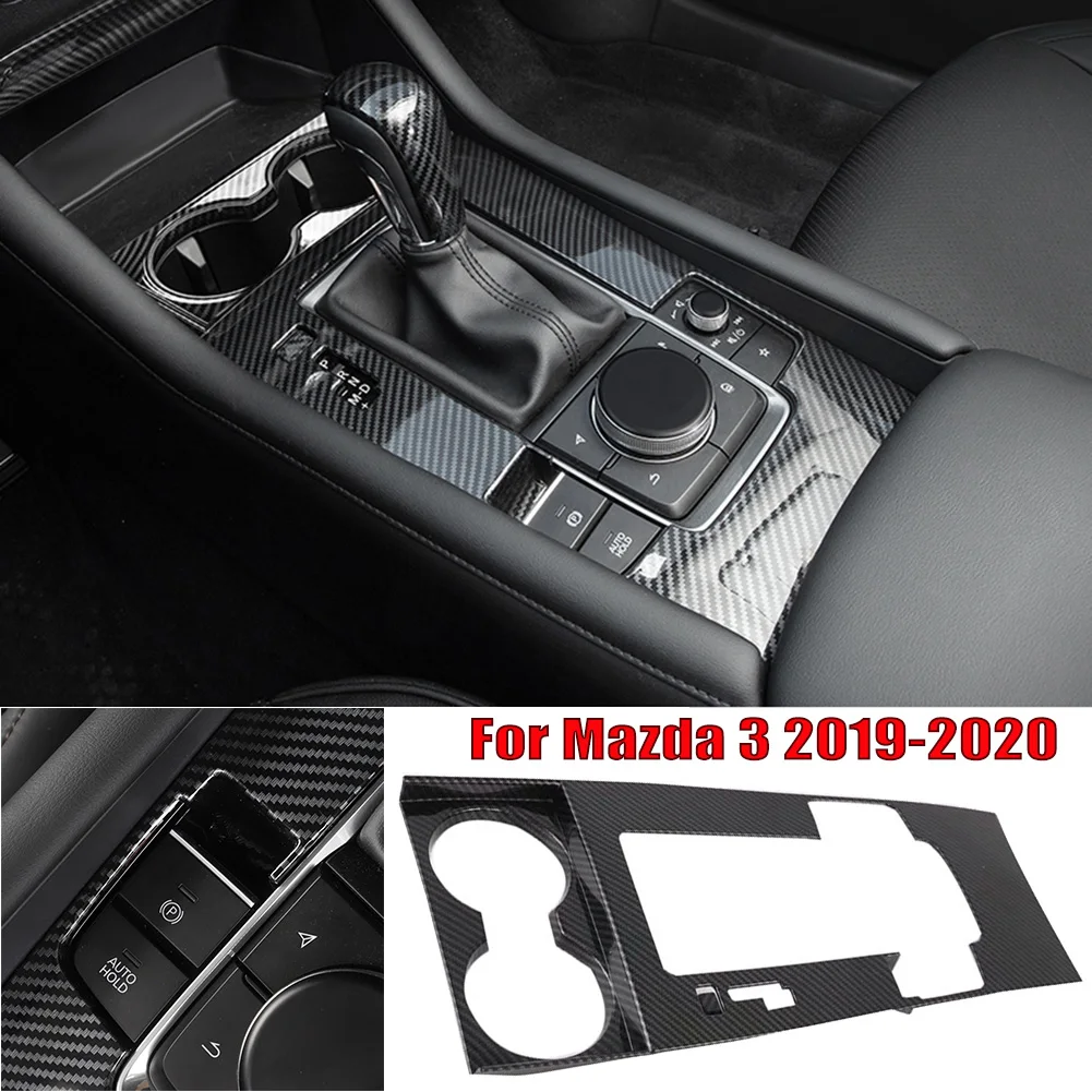 Автомобильные аксессуары для Mazda 3- углеродное волокно ABS внутренняя консоль панельная Накладка для коробки передач рулевое колесо Центральная Шестерня панель