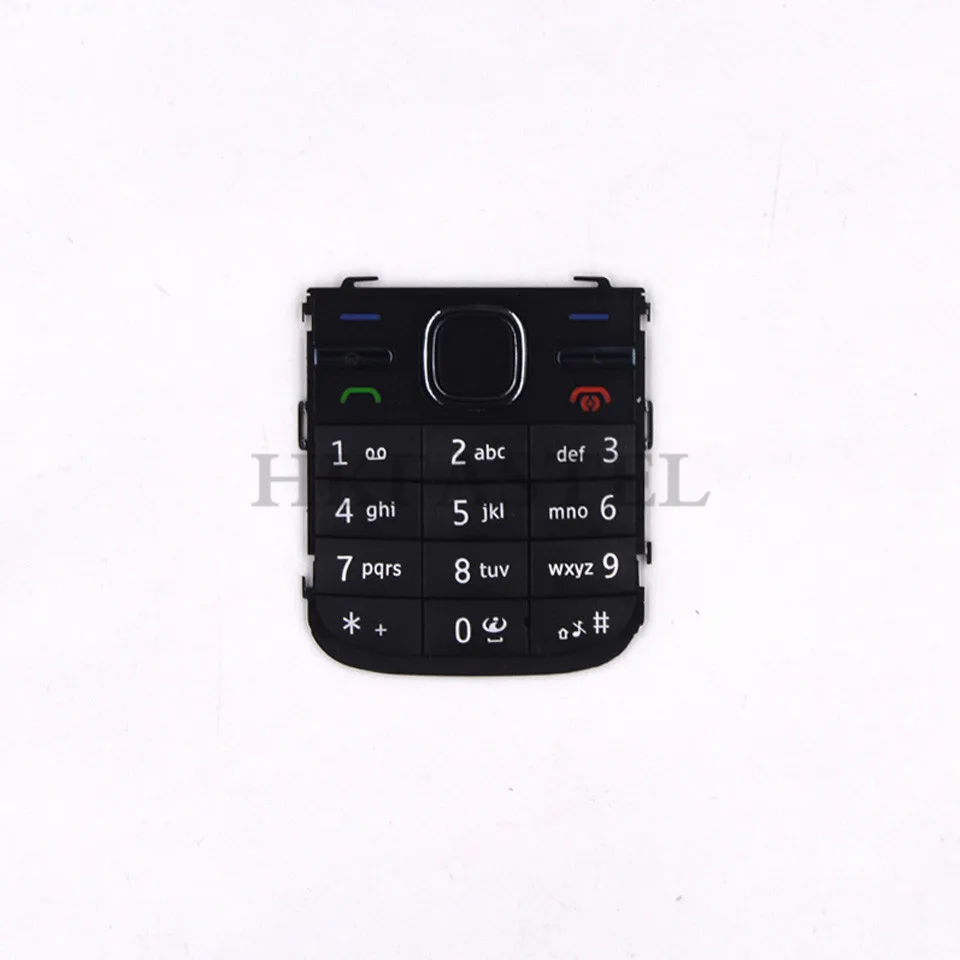 Hkfatel, новинка, высокое качество, для Nokia C5, C5-00, корпус для мобильного телефона, английский или клавиатура с русским шрифтом, чехол, клавиатура, чехол - Цвет: Black English keypad