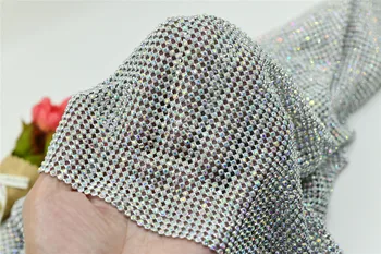 

Crystal rhinestone sheet 45cmx120cm custom dress sew on Non hotfix Back