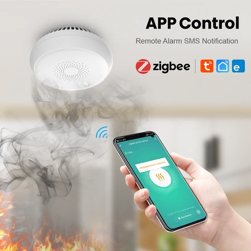 EWeLink Tuya Zigbee 스마트 연기 화재 센서 감지기, Zigbee2mqtt 를 통한 홈 어시스턴트, Tuya 허브 Sonoff Zigbee Bridge와 함께 작동 4