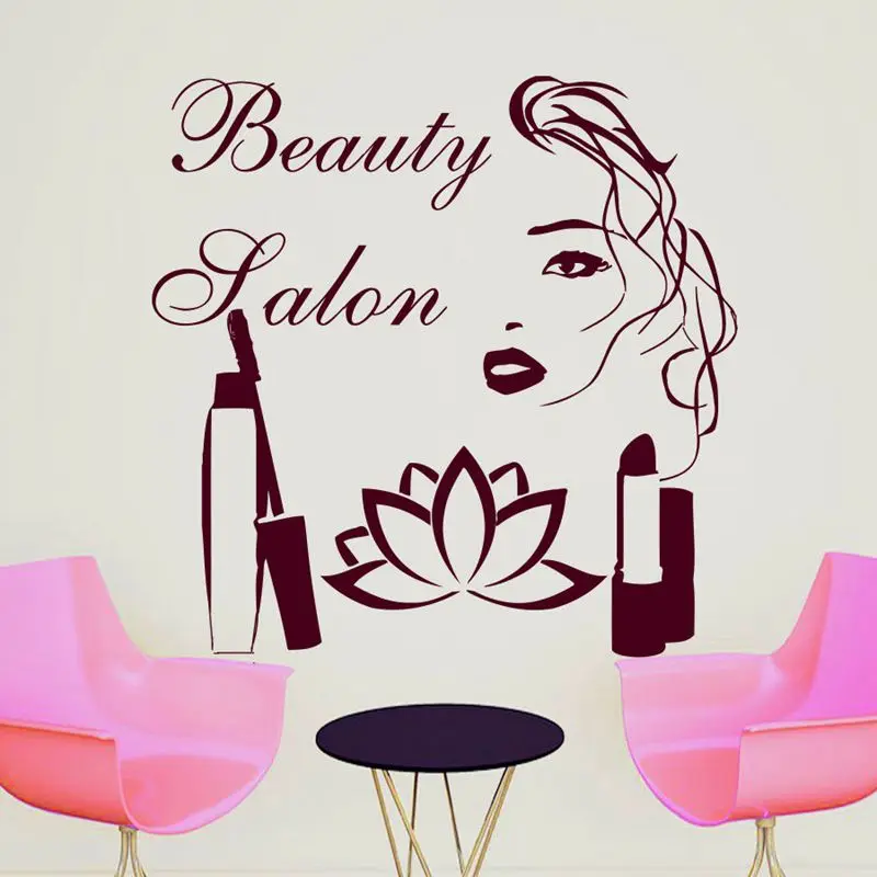 Nail Art Salon Sticker Make Up Spa Decal Beauty Posters Vinyl Wall Decals Decor Mural | Дом и сад