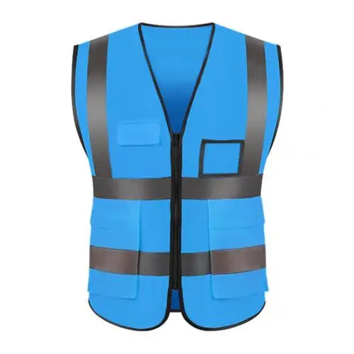 Light Blue Высокая видимость открытый велосипедный шоссейный Рабочая светоотражающий жилет, жилет - Цвет: Light Blue
