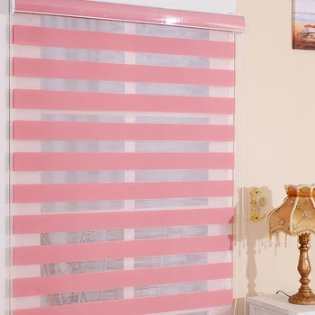 

Free Shipping Zebra Blinds Bouble Layer Roller Blinds for Custom Size Zebra Blinds Curtains Waterproof UV Resistant JR1001