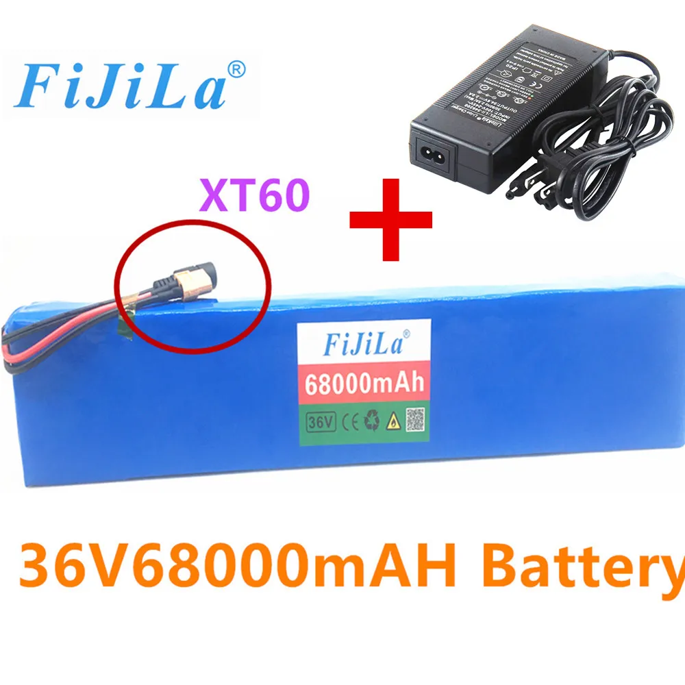 36В батарея XT60 10S4P 68Ah 1000 Вт Высокая мощность и емкость 42V18650 литиевая