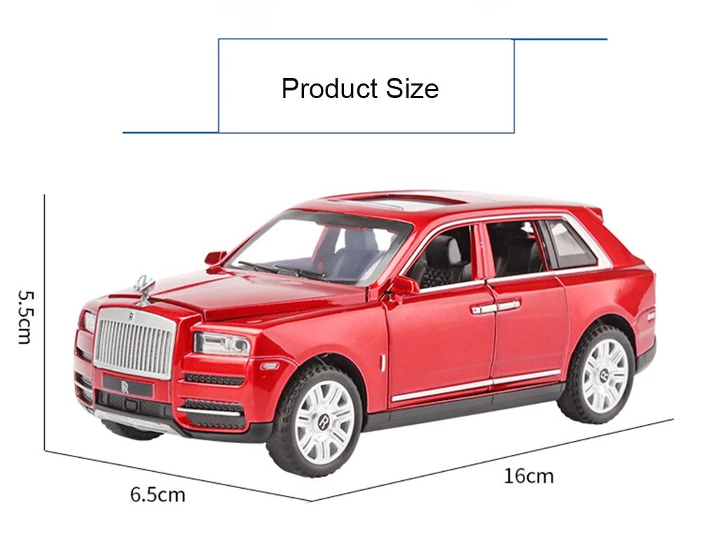 1:32 шкала Rolls Royce сплав литой под давлением металлический автомобиль-модель звуковой светильник Вытяните назад SUV 6 дверей можно открыть автомобиль-коллекция