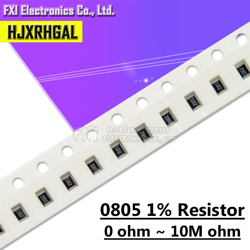 Resistencia SMD 100 1% 0R ~ 10M 1/8W 0 0805 1 10 0,1 100 150 ohm 1K 220 K 330 K 10K 2,2 K 1R 10R 100R 150R 220R 330R 1, 4,7 unidades M 10M