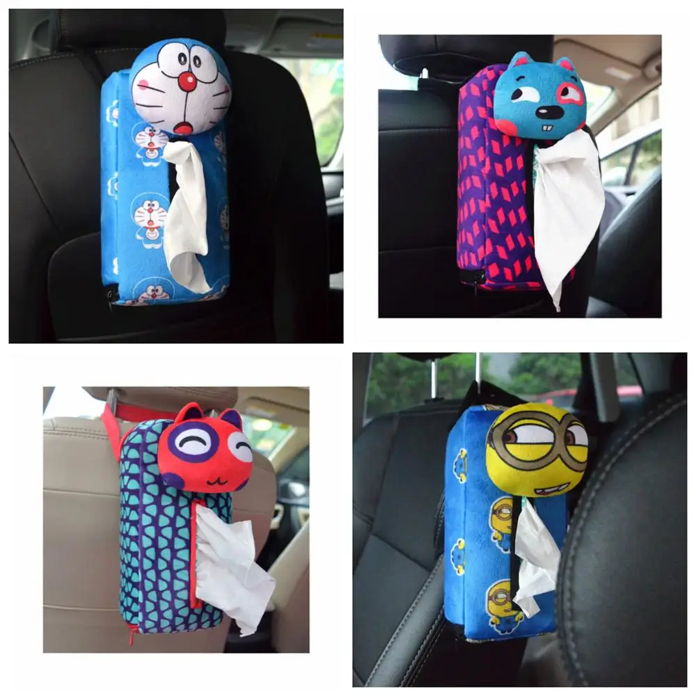 

1pc 24cm funny Doraemon funny rabbit plush paper towel case hanging tissue box vehicle-mounted stuffed toy gift