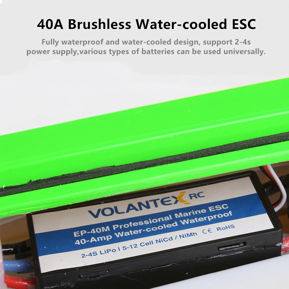 80KM/H Fast Speed Brushless RC Speedboat Capsize Reset Function Water-cooled ESC Metal Blade Rudder Anti-Collision Hull Boat Toy 4