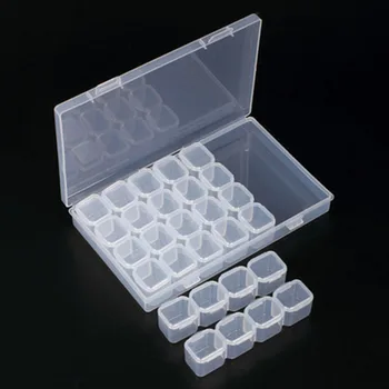 

28Lattices Diamond Painting Boxes Dismountable Diamond Embroidery Accessories Home Storage Storage Organizer Cross Stitch Cases