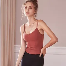 CretKoav, регулируемый плечевой ремень, женский, сексуальный, для йоги, спортивный жилет, без рукавов, рубашка, быстросохнущая, для спортзала, бега, безрукавки с нагрудной накладкой