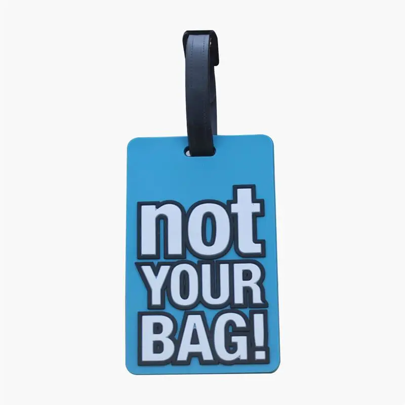 Креативные буквы "не ваша сумка" милые дорожные аксессуары бирки для багажа, чемодана мультяшный стиль модный силиконовый портативный дорожный ярлык