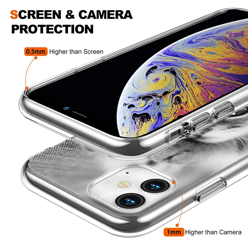 Силиконовый ТПУ чехол для iPhone 11 11Pro XS MAX XR X Kawaii милый кот для iPhone 8 7 6S 6 Plus 5S чехол для телефона