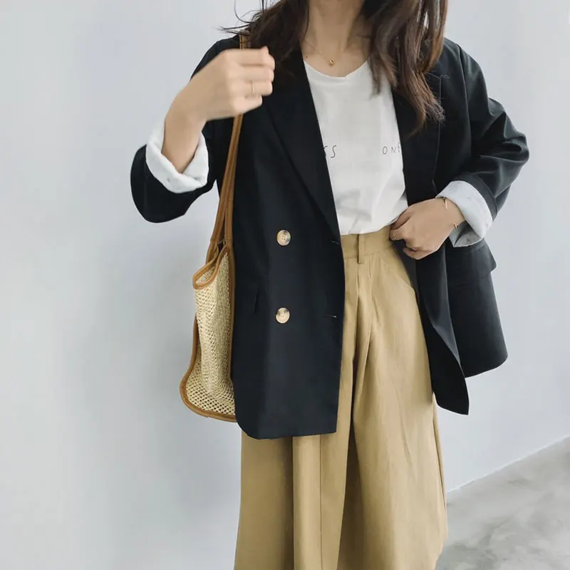Осенний Женский блейзер пальто на шнурке Блейзер Женский Хаки Синий Повседневный Кардиган Новинка