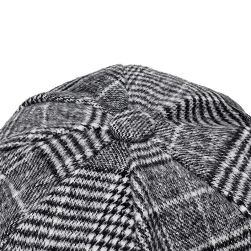 new plaid style beret hats men's and women's fashion newsboy hat outdoor windproof warm cap wild caps