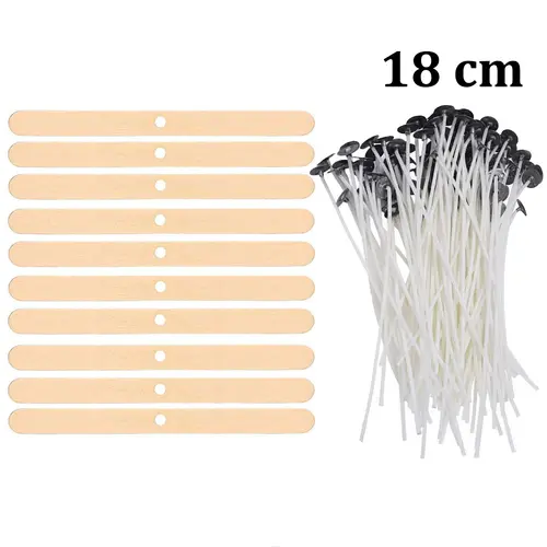 Smokeless Candle Wicks 2.6-20cm Pre-Waxed Cotton Core Wicks with Metal Sustainer Tabs DIY Handmade Candle Making Tools - Image 25