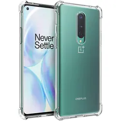 Crystal Clear Silicone Phone Case - Durable Transparent Protective Cover for Oneplus 7T (Clear)