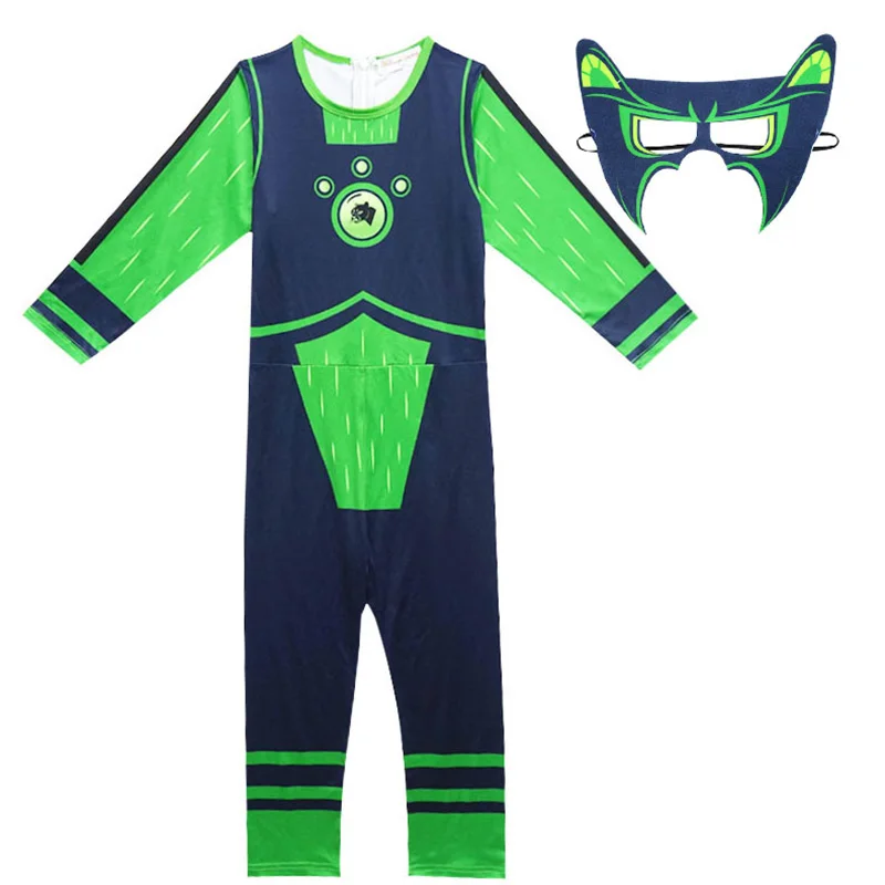 

2PCS/Set Boys Leopard Wild-kratts Cosplay Animals Jumpsuits Mask Creature Power Suit Kids Halloween Costumes Streetwear C34625CH
