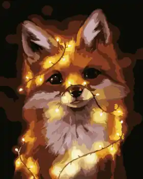 

Painting By Numbers Light Fox Animals HandPainted Wolf DIY Picture Art Kits Drawing Canvas Gift Home Decoration