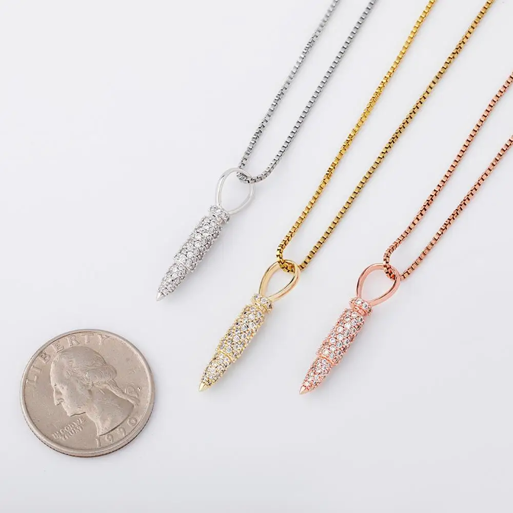 TOPGRILLZ 아이스 지르콘 총알 케이스 펜던트, 100% 925 스털링 실버 펜던트 목걸이 체인 힙합 쥬얼리 - AliExpress